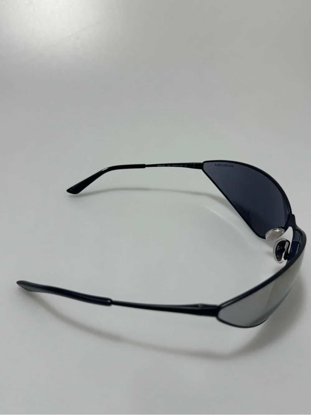 Balenciaga Shield-Frame Metal Sunglasses BB0315S Black